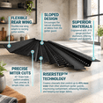 Gutter Guard Kit, Black, 6 IN. x 48 FT., All-Aluminum Roof Gutter ...
