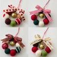 thumbnail image 2 of Dalrosia 4PCS Felt Christmas Tree Wreath Pendant Hanging Ornament, Small Christmas Wreath with Bell, Christmas Decoration for Home Wall, 2 of 5