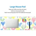 thumbnail image 3 of HandDrawn Colored Hearts Gaming Mouse Pad 31.5 x 11.8 Inch Large Desk Keyboard Mat with NonSlip Rubber Base and Stitched Edges, Perfect for Work, Play, Office, and Home, 3 of 6