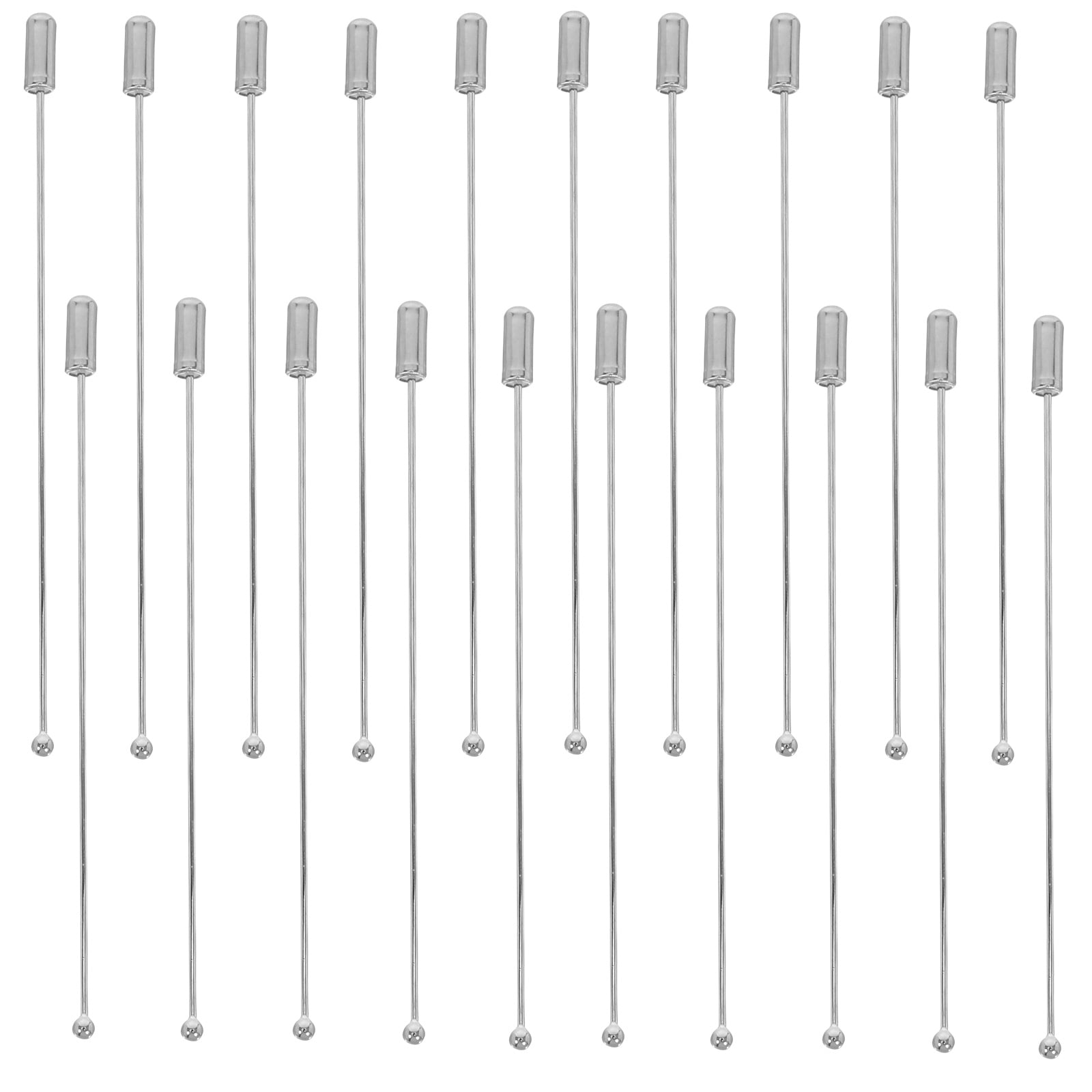 20 alfileres para ojal: alfiler de ramillete metálico recto para ropa ...