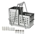 thumbnail image 1 of BuyWeek Porte-Baguettes, Argent Acier Inoxydable Durable Multifonction Baguettes Cuillère Fourchette Vaisselle Rack de Stockage avec Poignée, 1 of 8