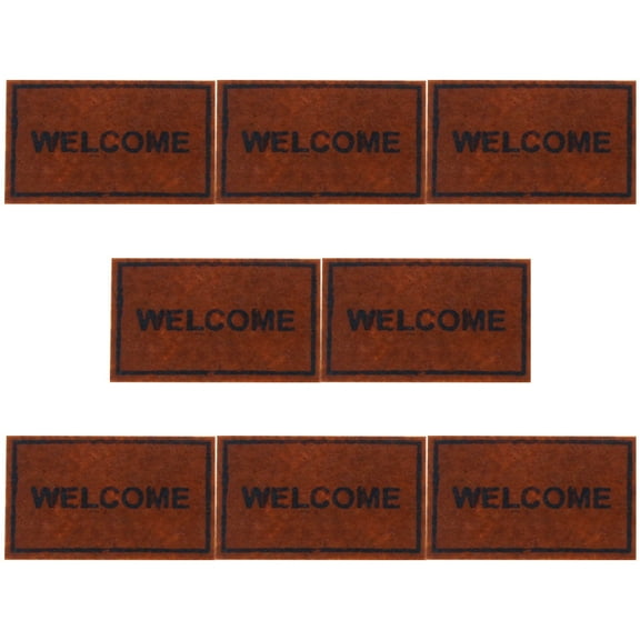 UPOUART 8Pcs Mini Dollhouse Flooring Brown Nonwoven Fabric for Kids