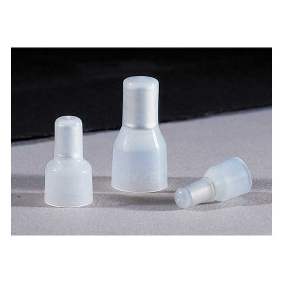 Ideal Crimp Wire Connector, Clear, Nylon Insulation, 600 V, 100 PK 30-247G