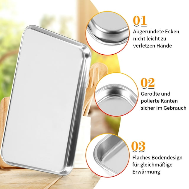 Naiovety Práctica hoja para galletas de acero inoxidable para amplias aplicaciones y fácil limpieza conveniente Cocina y Comedor