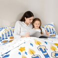 thumbnail image 4 of Manfei Kids Happy Hanukkah Bedding Comforter Set 7pcs, Cartoon Menorah Dreidel Queen Bedding Sets, Vintage Western Festival Reversible Queen Sheet Sets, Microfiber Bedroom Decor, 4 of 7