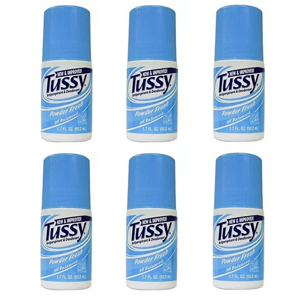 Tussy Rollon Antiperspirant & Deodorant Powder Fresh 1.7 Oz (6 Pack