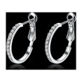 thumbnail image 2 of ORUYROP 14K Rose Gold Platinum CZ Rhinestone Small Hoop Loop Earrings For Teen Girls Women For Sensitive Ear, 2 of 7