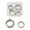 Platinum (25-30mm), variant on 4pcs Rhinestone Photo Frame Charms Round Memory Locket Pendants Crystal-Platinum (25-30mm)