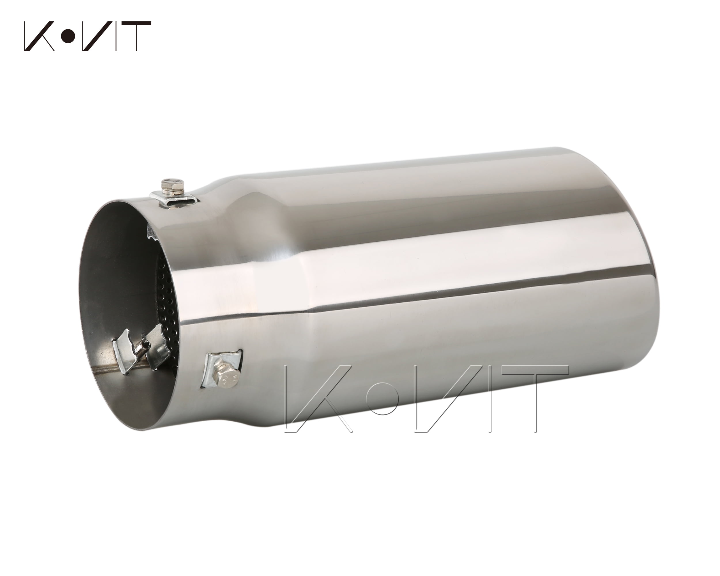 4 inch Inlet 4.5 Outlet 10.7 Long Dual Wall Rolled Exhaust Tip Tail Pipe