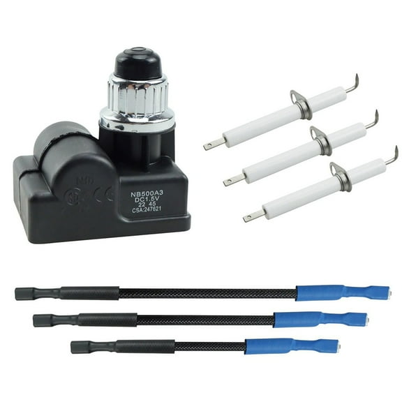 Igniter Kit TS-IG3007 Fit for Pit Boss Memphis Ultimate 4-in-1 Grill Accessories, with 3 Pcs Electrodes Ignitor and 3 Pcs Mounted Electrode Wires