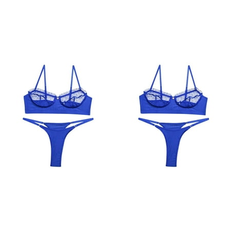 2 Pack Set Women Bra Lingerie Belt Nightwear Lace Push Underwear Garter Up Men Underwear Brief Lace up Crop Top Long Sleeve Set Underwear Men Sweat Couples Set Underpants Mens Lace Push up Bra Set