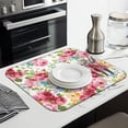 thumbnail image 6 of Microfibre Drying Mat for Kitchen Pioneer Dish Drying Drainer Mat Absorbent Colorful Floral Drying Mat Washing Up for Glass, Plate & Cup 16inch X 18inch, 6 of 7