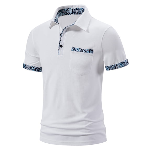 Zorckvet Dress Polo Shirt for Men Short Sleeve Slim Fit Casual Shirts Fashion Collar Business Summer Shirt