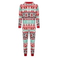 thumbnail image 1 of Seyurigaoka Family Matching Christmas Pajamas Outfit Cartoon Print Long Sleeve Hooded Jumpsuit Elasticated Closure Festive Pjs Clothing, 1 of 9