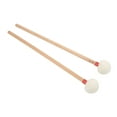 thumbnail image 3 of Drums Mallets Accessory, Light Weight Sturdy Drum Mallet Set 2Pcs Maple Handle  For Playing Red, 3 of 8