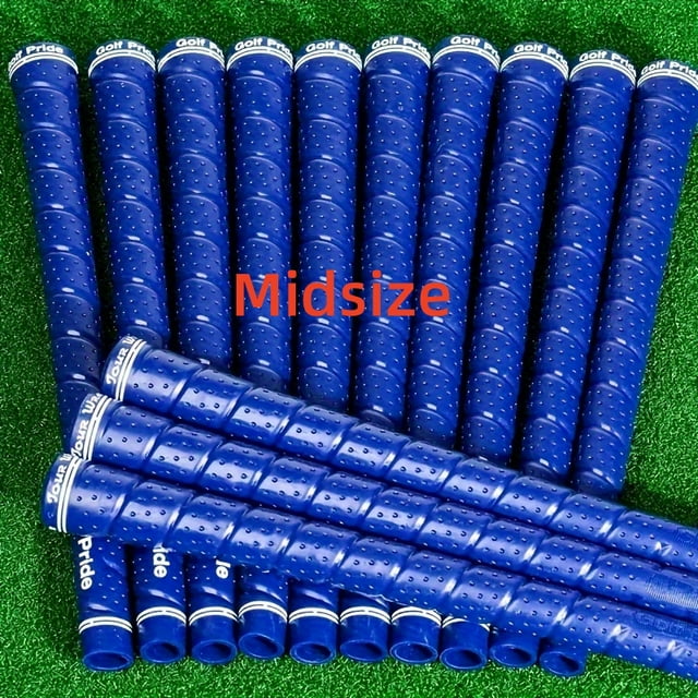 13PCS Premium Rubber Golf Grips - Non-Slip Design for Enhanced Control & Durability Blue Midsize