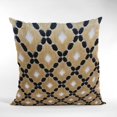 thumbnail image 4 of Plutus Velvet Majestic Gold, Black, Cream Handmade Luxury Pillow - Double sided 16" x 16", 4 of 5