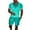 Mint Green, variant on Men's Casual Striped Print Shirt Two Piece Suit with Zipper Short Sleeve Top and Drawstring Pocket Short Set Comfortable Stylish Outfit Men's Tops T-Shirt Casual Crew Neck Loose