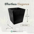 thumbnail image 4 of Tierra Verde 2 Pack Indoor Outdoor 13” Self Watering Planter, Sonata, Black, 4 of 10