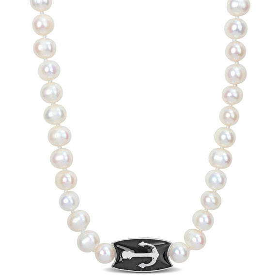 Everly Men's Cultured Pearl Sterling Silver Necklace