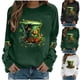 thumbnail image 1 of RKSTN Women's St Patrick's Day Sweatshirt Plus Size Crewneck Irish Gift St Patricks Luckys Shamrocks Graphic Print Hoodless Sweatshirts Top Womens Casual Round Neck Loose Fits Long Sleeve T Shirts, 1 of 5