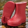 thumbnail image 4 of Spazoro Toddler Boys Girls Rain Boots, Non-Slip Waterproof Non-Slip Solid Color Outdoor Rain Shoes for Baby Kids Red, 4 of 5