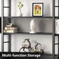 thumbnail image 4 of Tribesigns 5-Shelf Bookcase,Industrial Bookshelf Wood and Metal Open Display Shelf for Home Office(Black), 4 of 7