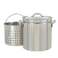 thumbnail image 2 of Bayou 24 Qt Stainless Steel Boil Steam Cooking Soup Stockpot w/ Basket (2 Pack), 2 of 4