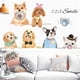 thumbnail image 3 of Cute Six Breeds of Puppies Wall Stickers, sacinora Dog Cartoon Animal DIY Wall Decals Removable Vinyl Peel and Stick for Living Room Children's Room B, 3 of 4