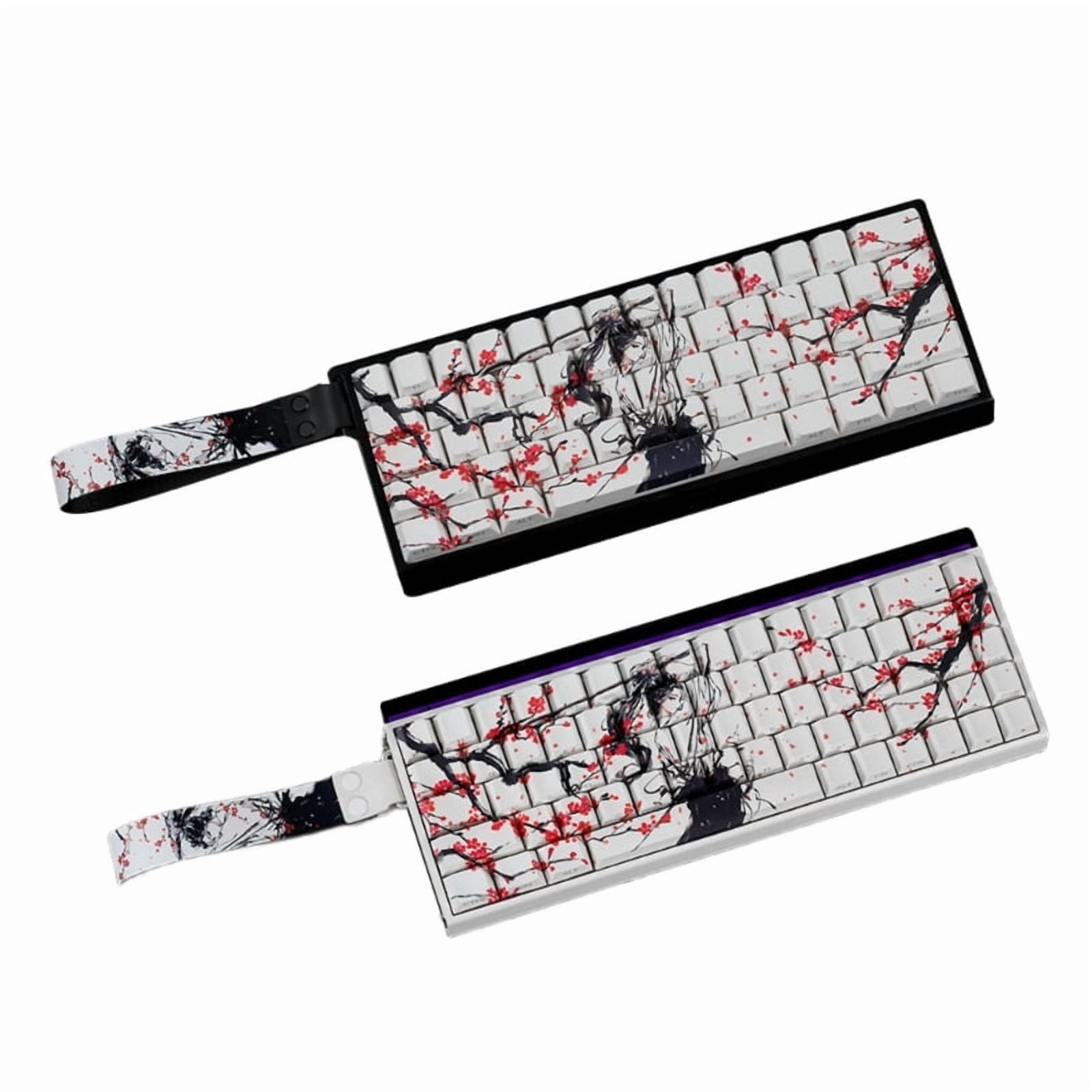 60% 68% ANSI ISOs Layout PBT Original Profile Keycaps With Plum Blossom For 61/64/68 Mechanical Keyboards