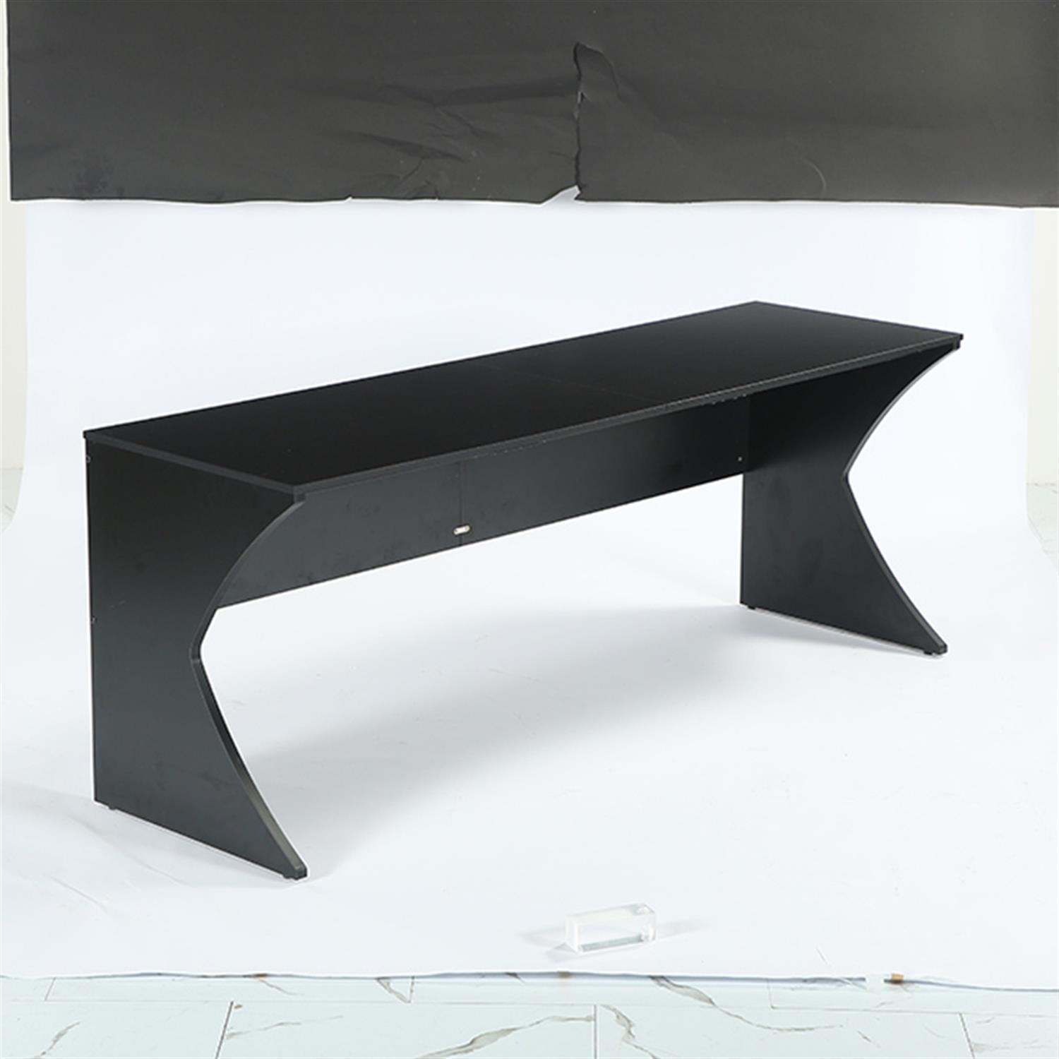 Demi Bonn 78" Two-Person Desk, Long Executive Computer Desk Writing Desk for Home Office, Living Room Furniture, Black