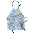 thumbnail image 1 of Unicorn Apron Repeating Pattern Mystical Ancient Beast Purity Grace Friendship Symbol Graphic Art, Unisex Kitchen Bib Apron with Adjustable Neck for Cooking Baking Gardening, Multicolor, by Ambesonne, 1 of 3