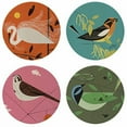 thumbnail image 2 of Charley Harper Feathered Friends Absorbent Stone Coaster Set, 2 of 4