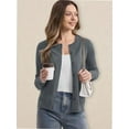 thumbnail image 3 of Women's Crew Neck Button Down Long Sleeve Cardigan for Women Classic Soft Ladies Cardigan Sweater Coat, 3 of 5