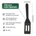 thumbnail image 3 of Mini Kitchen Spatulas 2 Pack, Nonstick Safe Silicone Small Spatula for Baking Cooking, Scrape Spread Flip with Thin Flexible Design, Black, 3 of 6