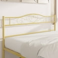 thumbnail image 5 of VECELO Full Bed Frame with Headboard and Footboard, Victorian Style Metal Platform Bed Frame, Heavy Duty/Metal Slats Support, No Box Spring Needed, Gold, 5 of 9