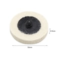 thumbnail image 5 of Fairnull 2Pcs 2 inch Dedicated Wool Polishing Pad Good Performance Easy to Use Long Service Life Reliable Buffing Wheel for Power Tools, 5 of 8