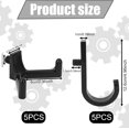 thumbnail image 2 of czcpp-4pcs Tool Hooks for Suncast Shed, Single-Head J Hook and Double-Head Hook Set Premium Storage Sheds Tool Hangers Organization Accessories for Hanging Shovels Rakes Scissors Tools (Black), 2 of 4