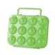 thumbnail image 1 of Caja contenedora de huevos portátil para exteriores, caja de almacenamiento de huevos con asa (verde), 12 rejillas, 2 uds., 1 of 3
