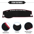 thumbnail image 4 of Unique Bargains Tapis de Protection de Tableau de Bord de Voiture Compatible pour Toyota Highlander 2001-2007 Protection Polyester Noir Rouge, 4 of 7