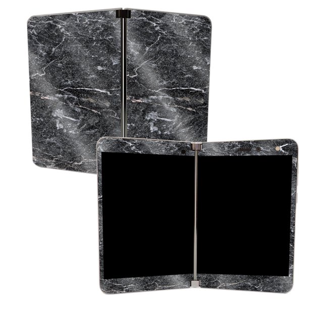 Mightyskins Glossy Glitter Skin For Microsoft Surface Duo Onyx Marble Durable High Gloss Glitter Finish Easy To Apply And Change Style Made In The Usa Walmart Com Walmart Com