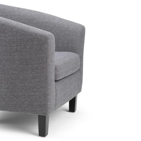 Simpli Home - Austin 30 inch Wide Tub Chair - Distressed Black