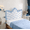 White/Blue, variant on Hello Kitty Kids Figural Compressed Headboard, Twin Size