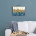 thumbnail image 3 of HFDF Abstract Prt Canvas Wall Art: Blue Gold Artwork Picture Small for Bedroom (x 1 Panel) 10x8inch Framed, 3 of 6