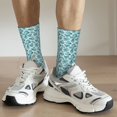 thumbnail image 6 of Rateoe Teal turquoise shell for Women Casual Calf Socks - Cute Crew Socks - Thin Soft Above Ankle Socks Size 5-11, 6 of 6