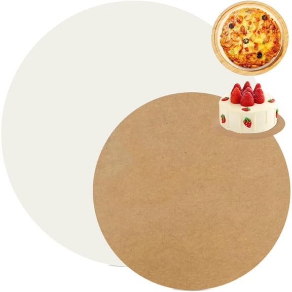 300 Pcs Non-Stick Round Baking Parchment Paper for Cake, Cookie, Patty; 9.5 Inches; Brown, White