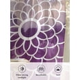 thumbnail image 6 of Sheer Curtains 72 Inches Long, Purple Flowers Semi Sheer Curtains Light Filtering Window Treatment, Watercolor Ombre Abstract Floral Geometric Privacy Voile Drapes for Living Room Bedroom 52x72 Inch, 6 of 7