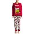 thumbnail image 2 of Family Christmas Pajamas Matching Sets Xmas Matching Pjs for Adults Kids Holiday Home Xmas Family Sleepwear Set (Women, L), 2 of 5