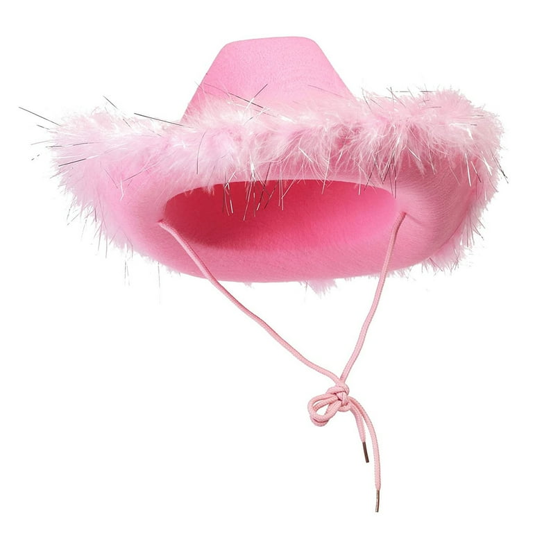 Halloween Deals 40g Turkey Feathers Hat with Feathers Boa Novelty Pink  Feather Blinking Rhinestone Cowboy Hat Dancing Wedding Crafting up Wedding  Party Decoration Set Womens Plus Halloween Cloak 