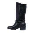 thumbnail image 3 of Botas Mujer Altas Con Hebillas Moda Casual Negro Tipo Piel negro 26 Incógnita 005D1A, 3 of 5